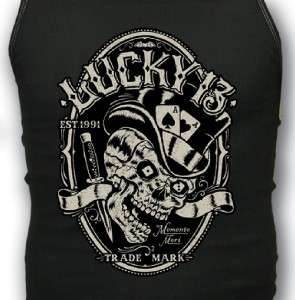 Lucky 13 Apparel The Ripper Mens Black Tank Top Shirt Skull Ace of 