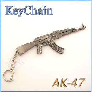Classic firearms MINIATURE Machine Gun Model AK 47 KeyChain Ring 