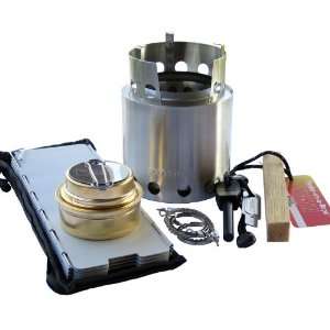 Pro Camping Stove Kit   Includes Solo Stove, Windscreen, Solo Alcohol 