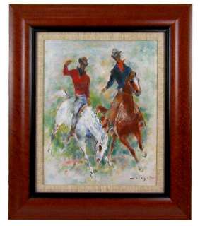 American Rodeo Horses Oil Painting by Denes de Holesch  