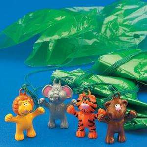 12 Animal ZOO PARATROOPERS Parachute Dozen Kids Safari Party Favors 