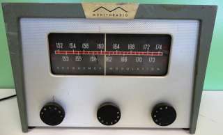 Monitoradio Vintage Tube Radio Monito Model MR 10 MR10 FM Receiver 152 