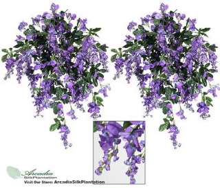TWO 3 Wisteria Artificial Flower Silk Plant Wedding VB  