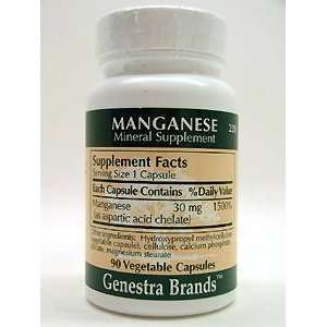  Genestra   Manganese 30 mg 90 vcaps Health & Personal 
