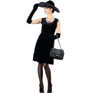 Audrey Hepburn Fancy Dress Costume, Hat & Pearls Size US 16 18