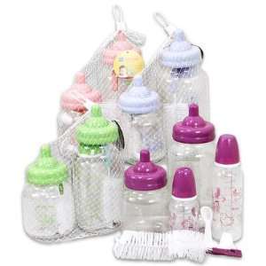  6pc Baby Bottle Set with Bottle/Bank/Brush Baby