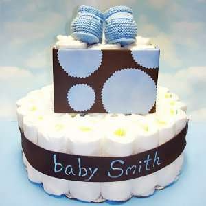  Polka Dots Personalized Baby Diaper Cakes