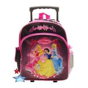  Disney Princess Rolling Wheeled Backpack: Toys & Games