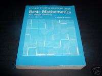 Basic Mathematics for College Students 1995 USED  