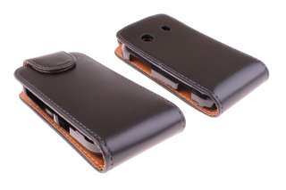 BLACK Leather Case/Cover/Pouch Samsung GT B3410 Genio  