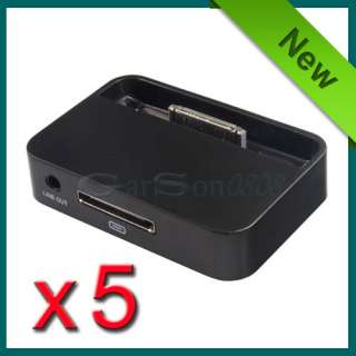 5x Black Dock Station Cradle Charger Stand Holder for Apple iPhone 4 