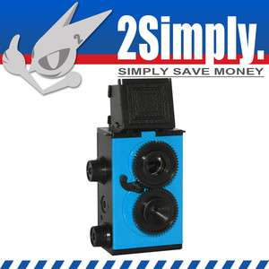 DIY 35mm Film Lomo TLR Twin Lens Reflex Toy Camera Blue  