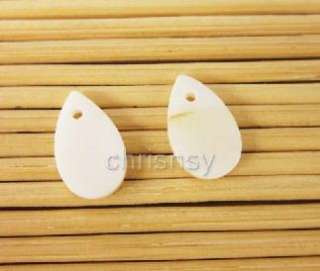 50 Mother Of Pearl Shell Loose Bead White Drop 12mm  