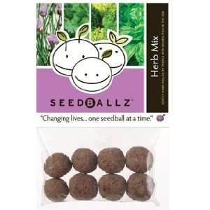 SeedBallz, Herb Mix Basil, Parsley, Chive, Cilantro, 8 balls per pack 