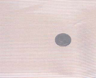 MOCCA BROWN & WHITE STRIPE 100% PURE SILK THICK FABRIC GR8 for SKIRT 