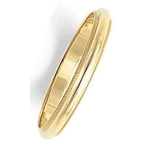  18kt Gold with Beaded Edge, Comfort Fit Style MIR025 , Finger Size 5½