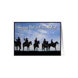  Happy Belated Birthday Cowboys Card: Health & Personal 