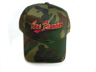 SAN FRANCISCO CAMOUFLAGE CAMO BASEBALL CAP/HAT ONE SIZE  