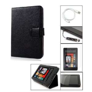  Black Book Cover Style Kindle Fire Case with folding stand 