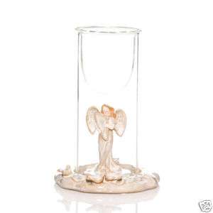 Yankee Candle Angel Christmas Glass Cylinder Holder NEW  