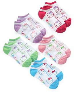 Hello Kitty Kids Socks, Girls EDV 5 Pack Ankle Socks   Pajamas, Socks 