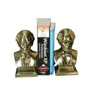  Pm Craftsman Lincoln Bust Bookends Brass Electronics