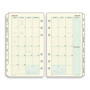  Day Timer Portable 2 Page Per Month Tabbed Calendars 