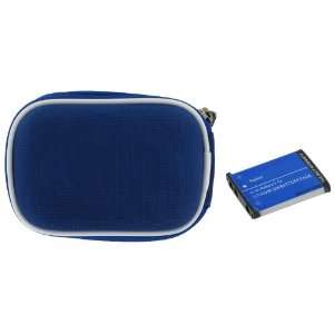Blue) Case with Memory Foam and NB 4L 900MaH Li Ion Battery for Canon 