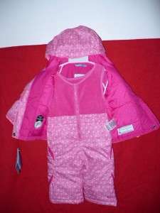 COLUMBIA GIRLS TODDLERS BUGA SET SNOW PANTS AND JACKET 2T & 3T GROW 