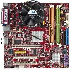 com MSI MS 7210 Intel 945G Socket 775 micro ATX Motherboard w/Celeron 