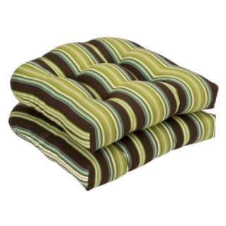   /Deep Seating Cushion Set   Brown/Green Stripe.Opens in a new window