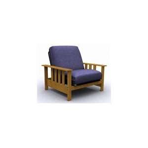   Elite Mead Convertible Futon Chair Bed in Medium Oak