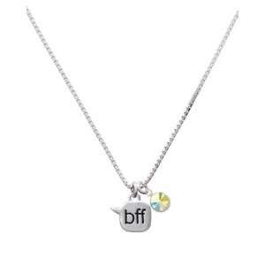  bff   Best Friends Forever   Text Chat Charm Necklace with 