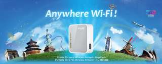 TP Link Portable 3G/3.75G USB Modem Share Internet Wireless N Router 