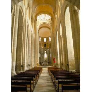  Nave of Romanesque Abbey Church of Ste. Foy, North of 