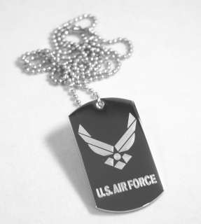 PERSONALIZED AIR FORCE MILITARY DOG TAG NECKLACE  