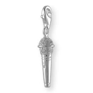  MELINA Charms clip on pendant microphone mic sterling 