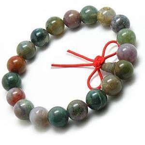   Tibetan 19 Indian Jade Gemstone Buddhist Prayer Beads Mala Bracelet