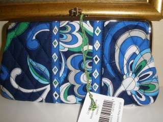 Vera Bradley Kisslock Clutch Wallet  Mediterranean Blue New $42.00 