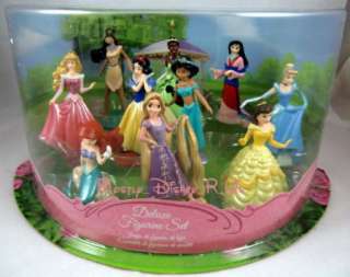  Princess Deluxe 10Pc Figurine Playset PVC Figure SET Cake 