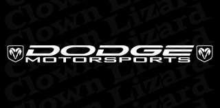 Dodge Motorsports Windshield Vinyl Banner Decal 36 x 3  