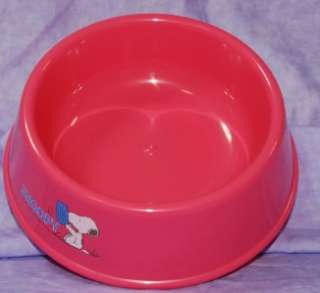 PEANUTS   Snoopy PINK Dog Food Feeding Dish Bowl  