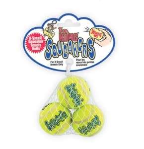 Air Kong Squeaker Squeak Tennis Ball Dog Toy XS 3pk  