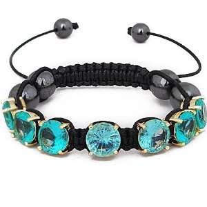   Hidden Gems (BWB38) Bracelet With Aquamarine Crystal Stones Jewelry
