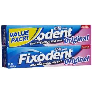  Fixodent Original Denture Adhesive Cream 2.4 oz, Twin Pack 