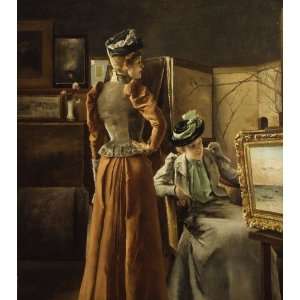 Hand Made Oil Reproduction   Alfred Stevens   24 x 28 inches   Visit 