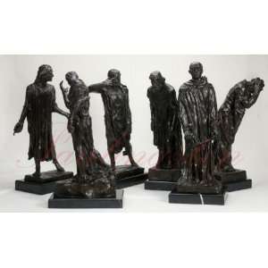 Bronze Burghers of Calais Auguste Rodin Sculptures Complete Set 