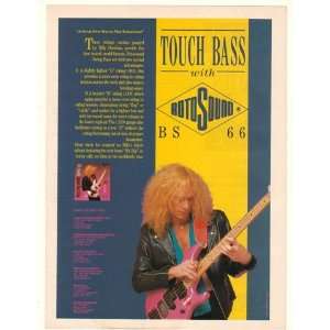  1989 Billy Sheehan Photo Rotosound Strings Print Ad (Music 