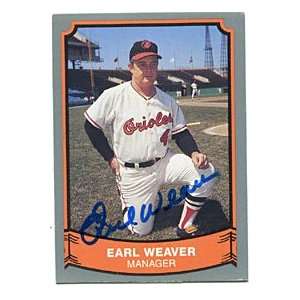 Earl Weaver Autographed/Signed 1989 Pacific Trading Card