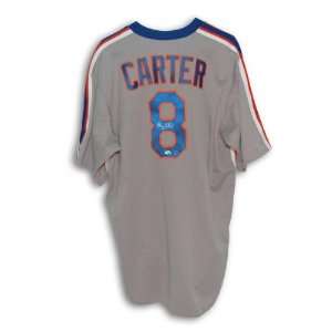 Gary Carter New York Mets Autographed Majestic Gray Throwback Jersey